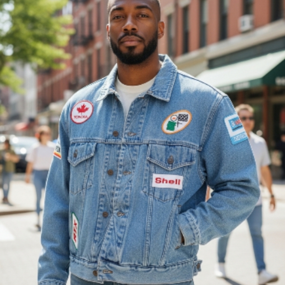 Vintage Grand Canyon Coat Embroidered patches car patterns jeans jacket